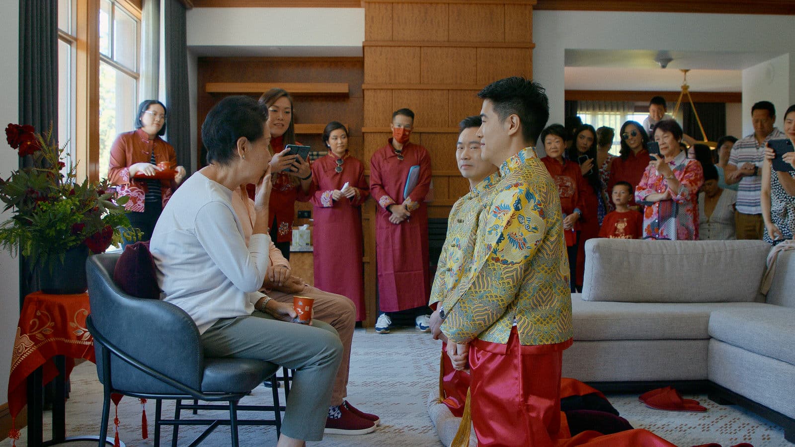 chinese tea ceremony taking place in whistler