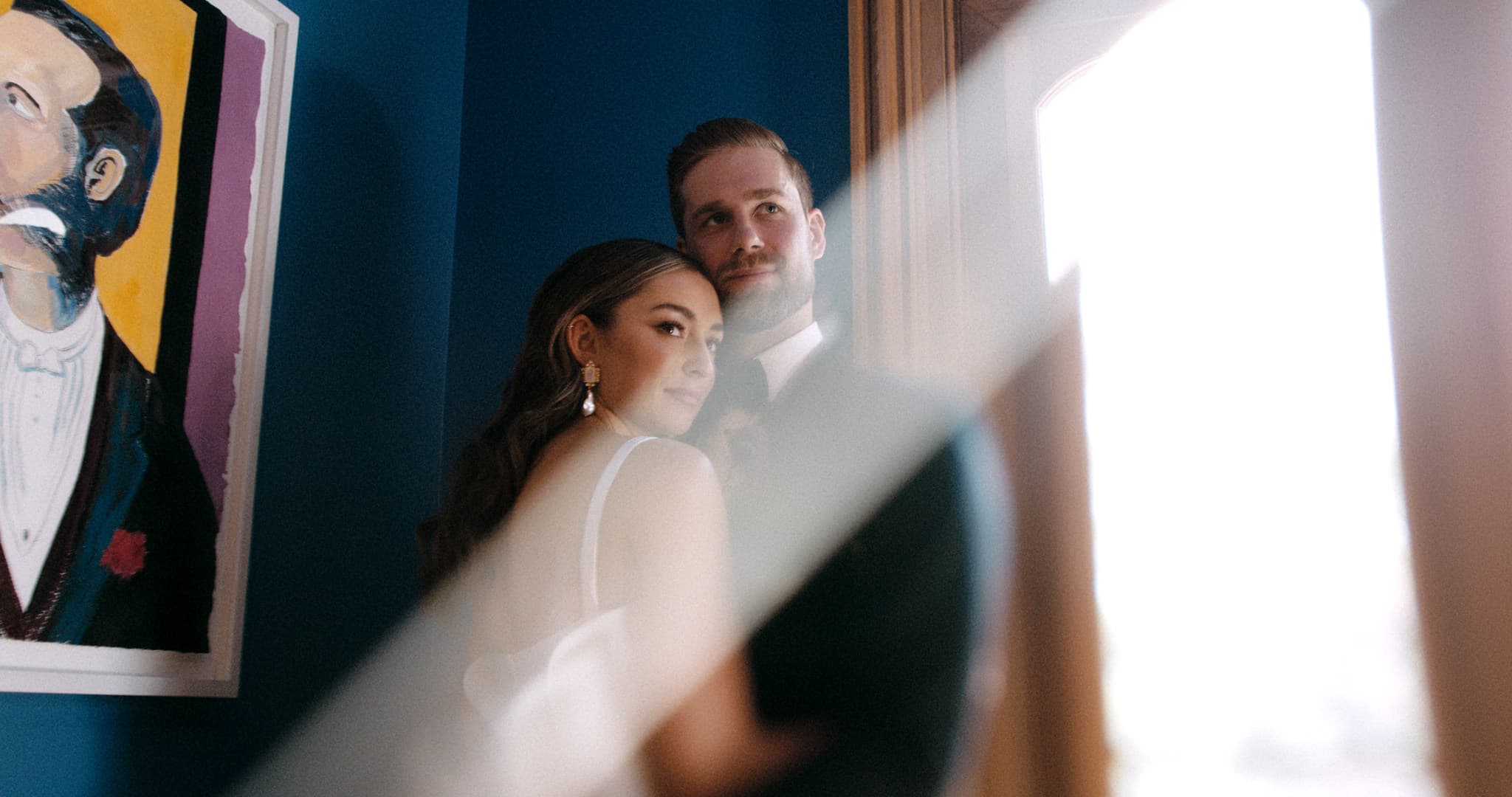 wedding couple at merrill house in prince edward county