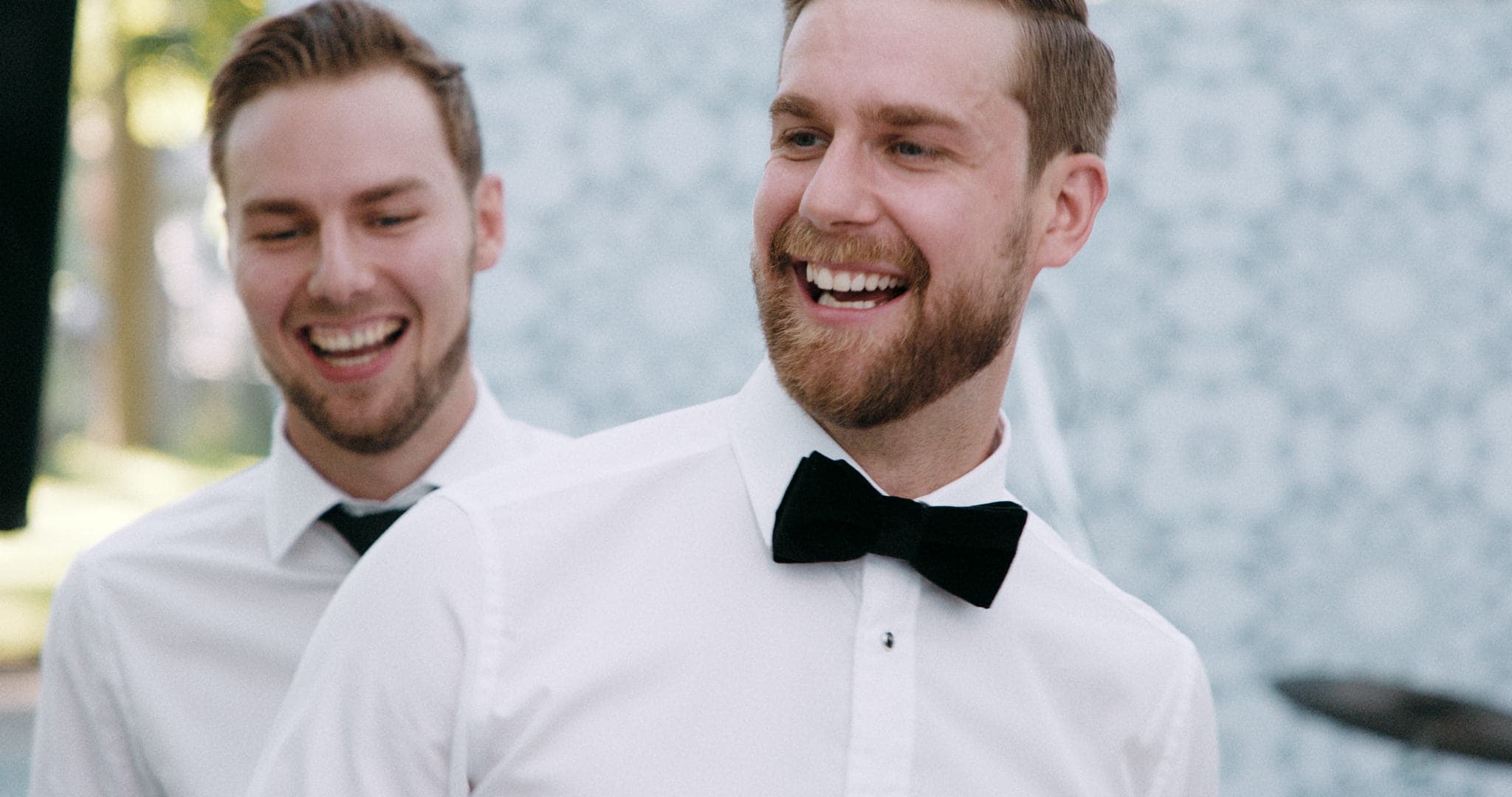 groomsman and groom