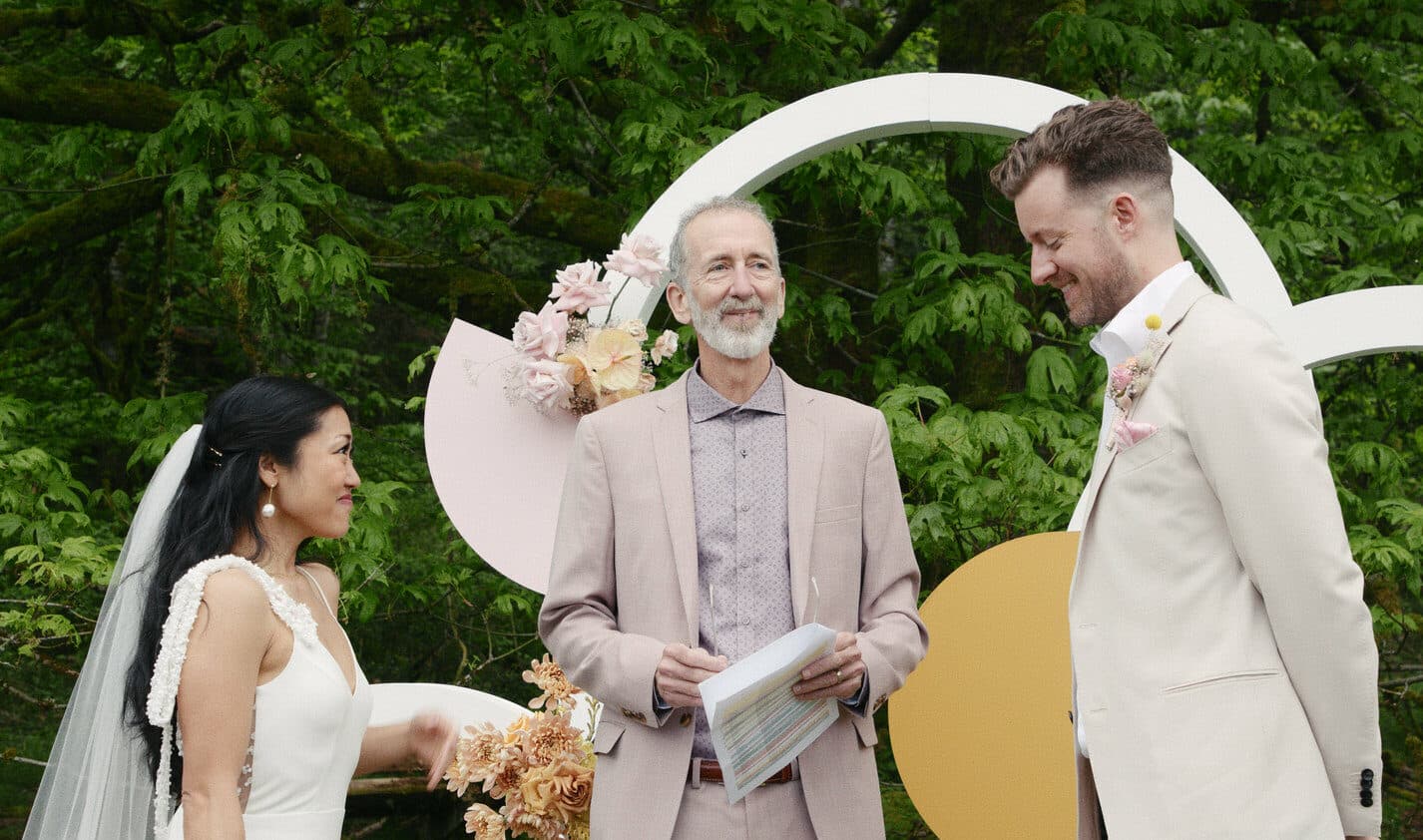 interracial couple get married on salt spring island